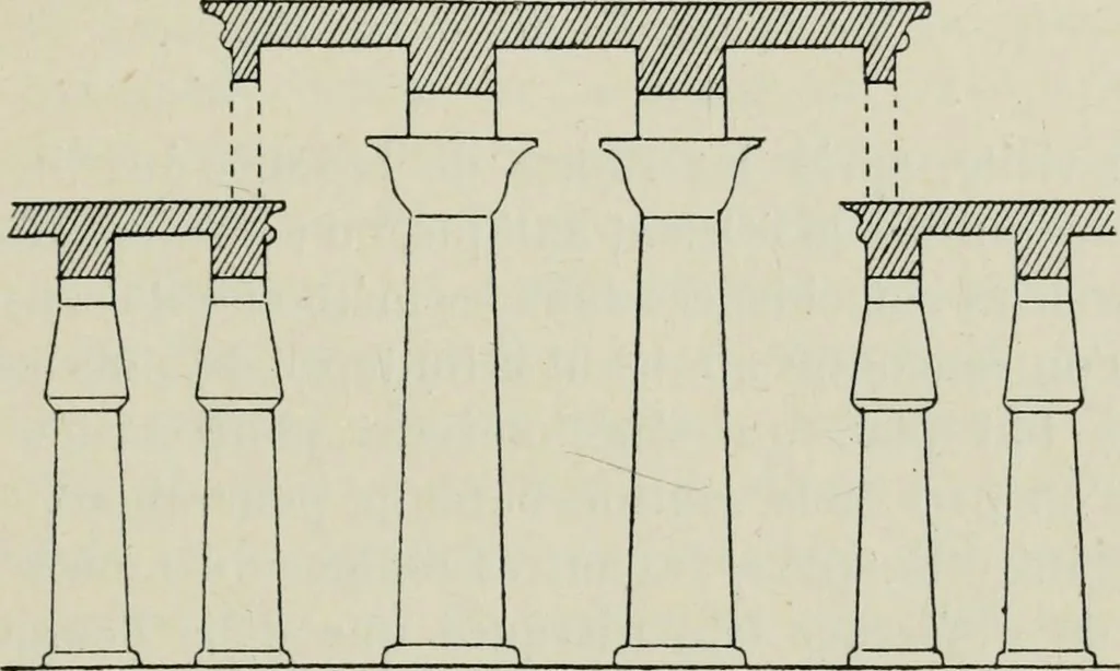 An illustration from Les origines de l'édifice hypostyle en Grèce, en Orient et chez les romains, 1913, leaf 174