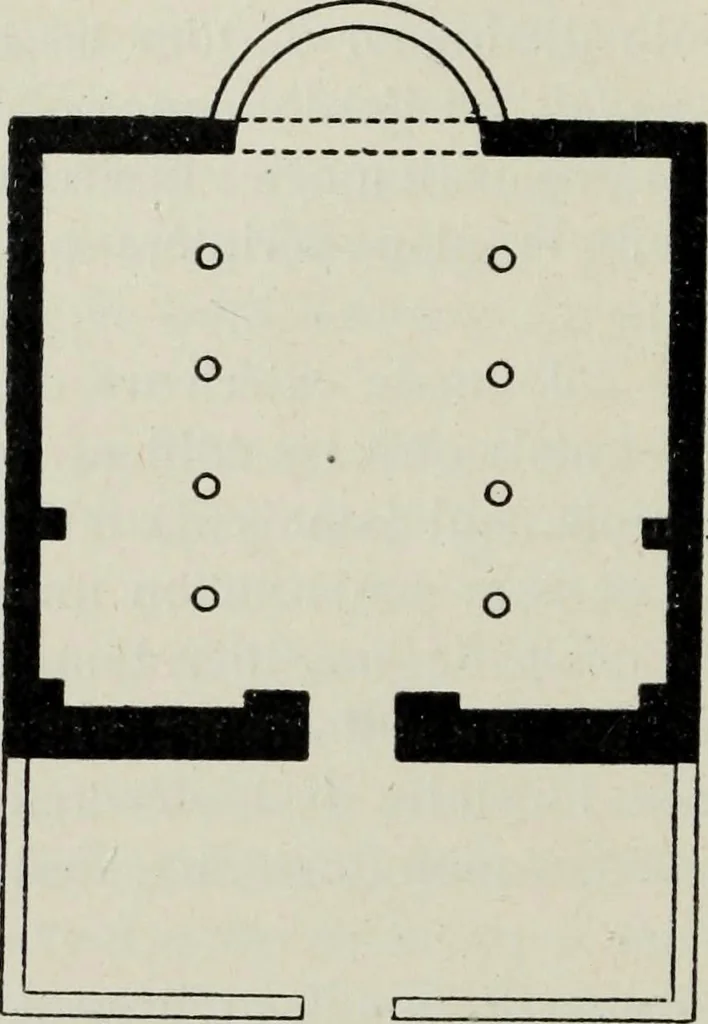 An illustration from Les origines de l'édifice hypostyle en Grèce, en Orient et chez les romains, 1913, leaf 205