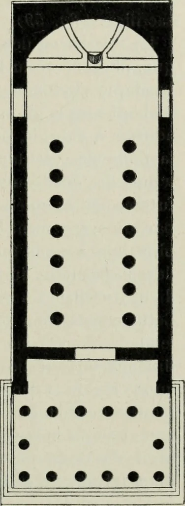 An illustration from Les origines de l'édifice hypostyle en Grèce, en Orient et chez les romains, 1913, leaf 214