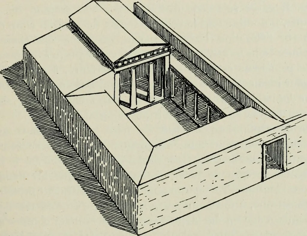An illustration from Les origines de l'édifice hypostyle en Grèce, en Orient et chez les romains, 1913, leaf 220