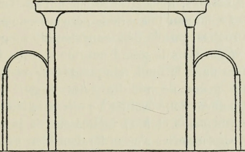 An illustration from Les origines de l'édifice hypostyle en Grèce, en Orient et chez les romains, 1913, leaf 250
