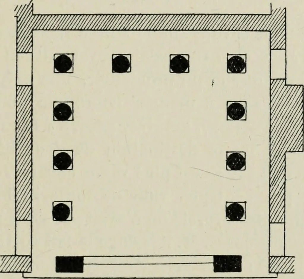 An illustration from Les origines de l'édifice hypostyle en Grèce, en Orient et chez les romains, 1913, leaf 256