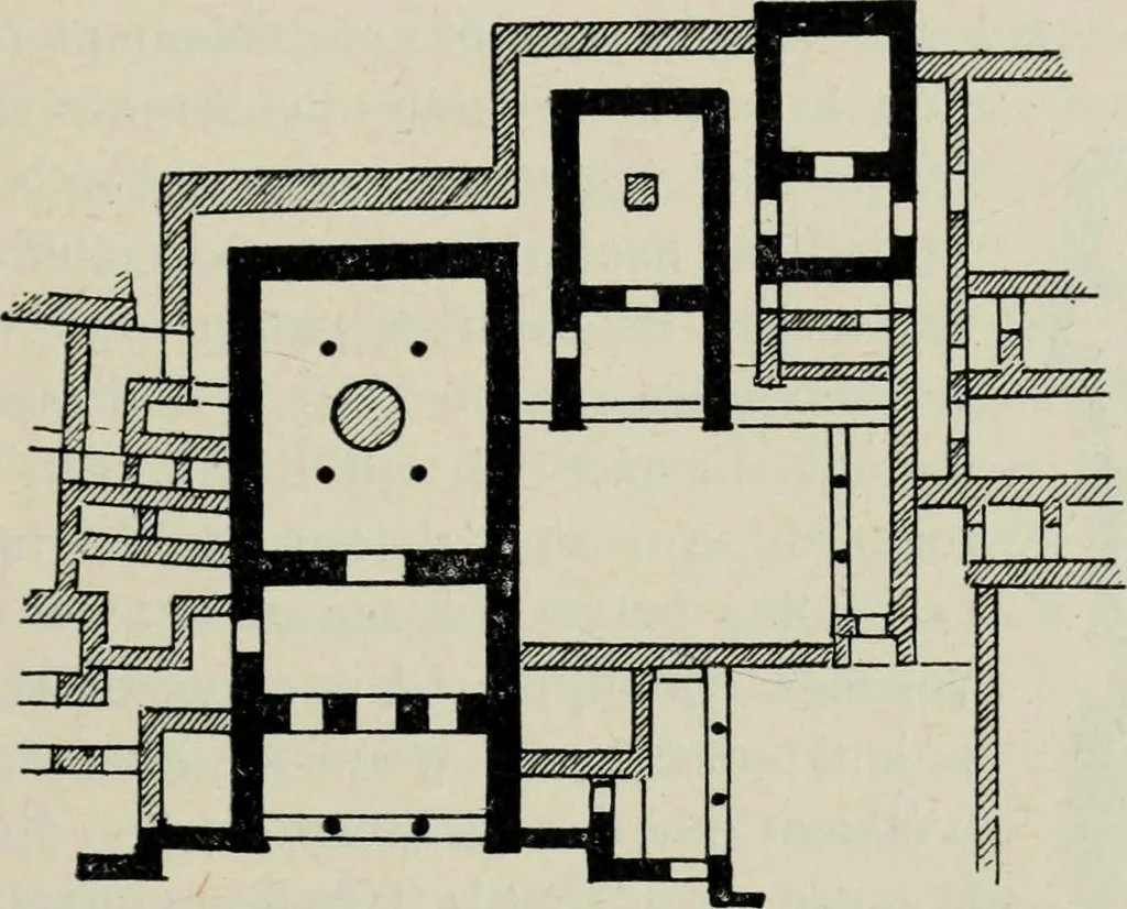 An illustration from Les origines de l'édifice hypostyle en Grèce, en Orient et chez les romains, 1913, leaf 78