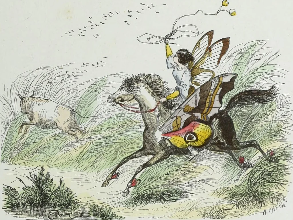 An illustration from Les papillons. Metamorphoses terrestres des peuples de l'air, 1852, leaf 176