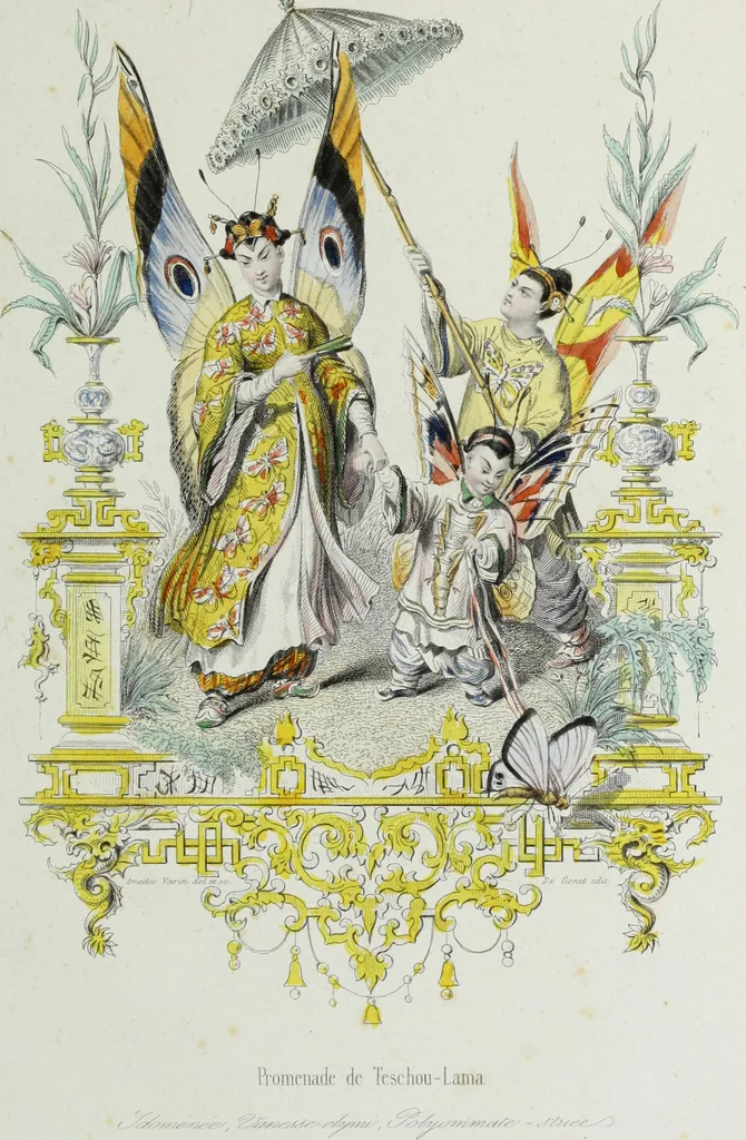 An illustration from Les papillons. Metamorphoses terrestres des peuples de l'air, 1852, leaf 284