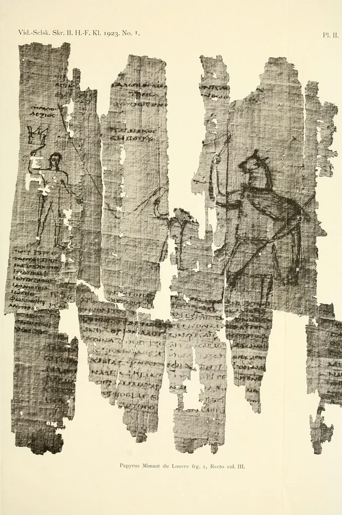 An illustration from Les papyrus magiques grecs de Paris, 1923, leaf 59