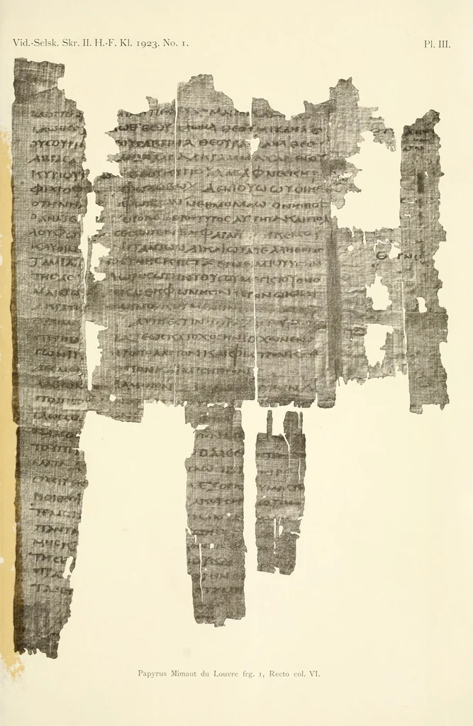 An illustration from Les papyrus magiques grecs de Paris, 1923, leaf 61