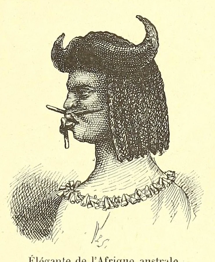 An illustration from Les parures primitives : avec une introduction sur les temps préhistoriques, 1894, leaf 101