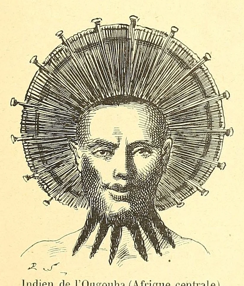 An illustration from Les parures primitives : avec une introduction sur les temps préhistoriques, 1894, leaf 139