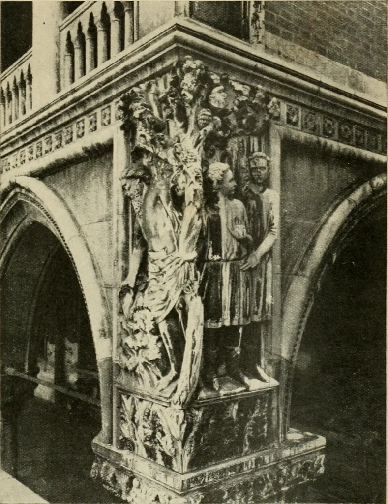 An illustration from Les pierres de Venise : études locales pouvant servir de direction aux voyageurs séjournant à Venise et à Vérone, 1921, leaf 182