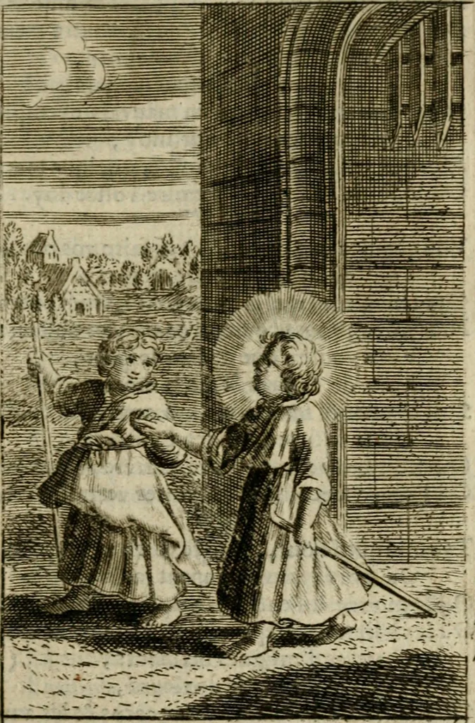 An illustration from Les pieux sentimens d'une ame chrestienne : exposez sous des emblesmes familiers, tirez de l'Ecriture Sainte : divisez en trois parties : la premiere traite des larmes & soûpirs de la penitence, la seconde, des desirs de l'ame juste, la troisième, des soûpirs d'une ame convertie en Dieu : traduction nouvelle, avec des figures, 1692, leaf 206