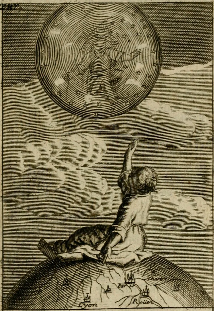 An illustration from Les pieux sentimens d'une ame chrestienne : exposez sous des emblesmes familiers, tirez de l'Ecriture Sainte : divisez en trois parties : la premiere traite des larmes & soûpirs de la penitence, la seconde, des desirs de l'ame juste, la troisième, des soûpirs d'une ame convertie en Dieu : traduction nouvelle, avec des figures, 1692, leaf 334