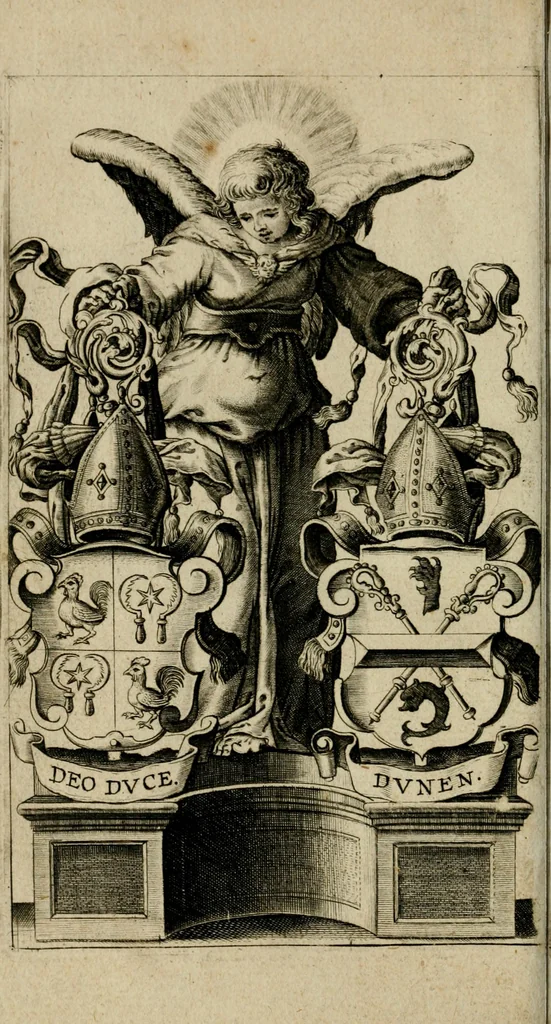 An illustration from Les pieux sentimens d'une ame chrestienne : exposez sous des emblesmes familiers, tirez de l'Ecriture Sainte : divisez en trois parties : la premiere traite des larmes & soûpirs de la penitence, la seconde, des desirs de l'ame juste, la troisième, des soûpirs d'une ame convertie en Dieu : traduction nouvelle, avec des figures, 1692, leaf 5