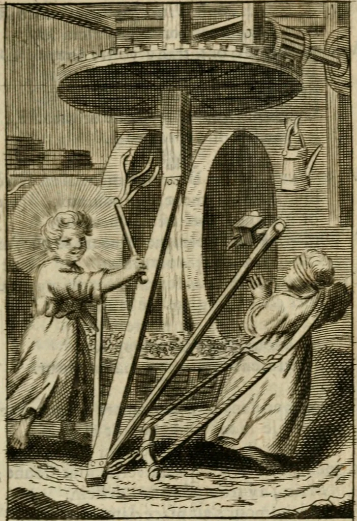 An illustration from Les pieux sentimens d'une ame chrestienne : exposez sous des emblesmes familiers, tirez de l'Ecriture Sainte : divisez en trois parties : la premiere traite des larmes & soûpirs de la penitence, la seconde, des desirs de l'ame juste, la troisième, des soûpirs d'une ame convertie en Dieu : traduction nouvelle, avec des figures, 1692, leaf 58
