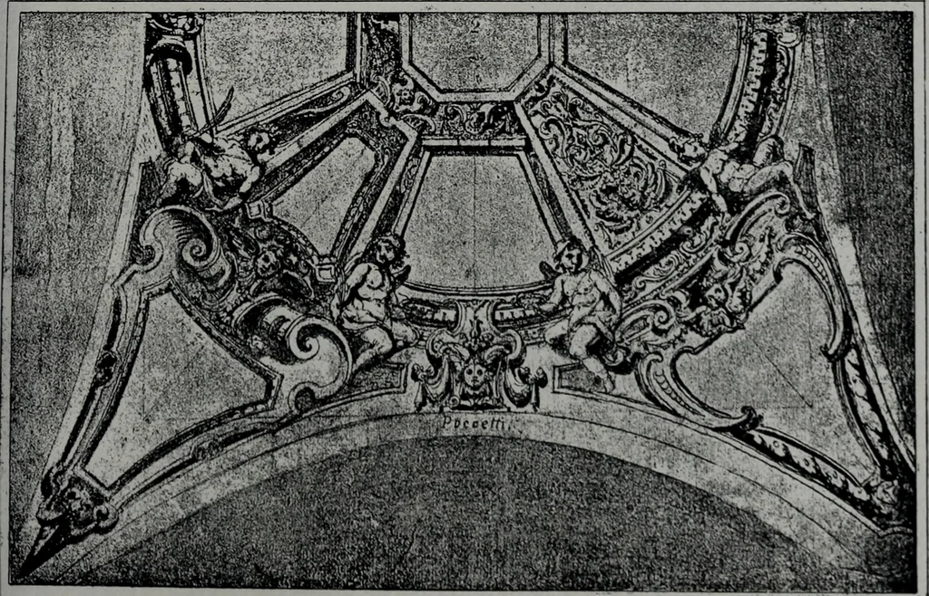 An illustration from Les plafonds; transformations progressives du XVIe au XIXe siècle, deux cent trent reproductions documentaires, 1922, leaf 108