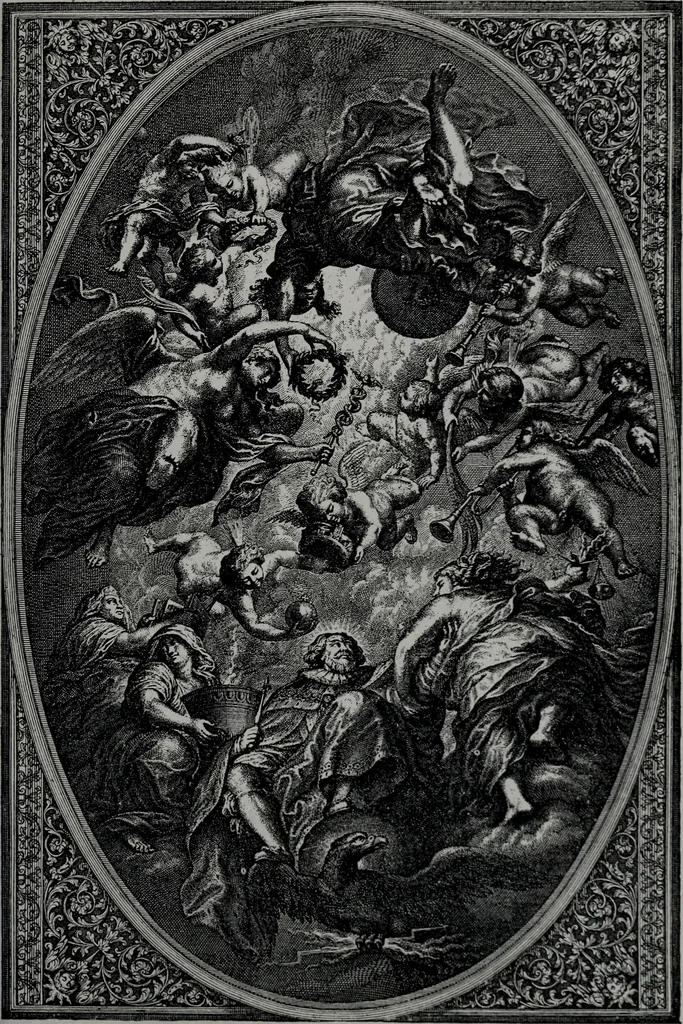 An illustration from Les plafonds; transformations progressives du XVIe au XIXe siècle, deux cent trent reproductions documentaires, 1922, leaf 110