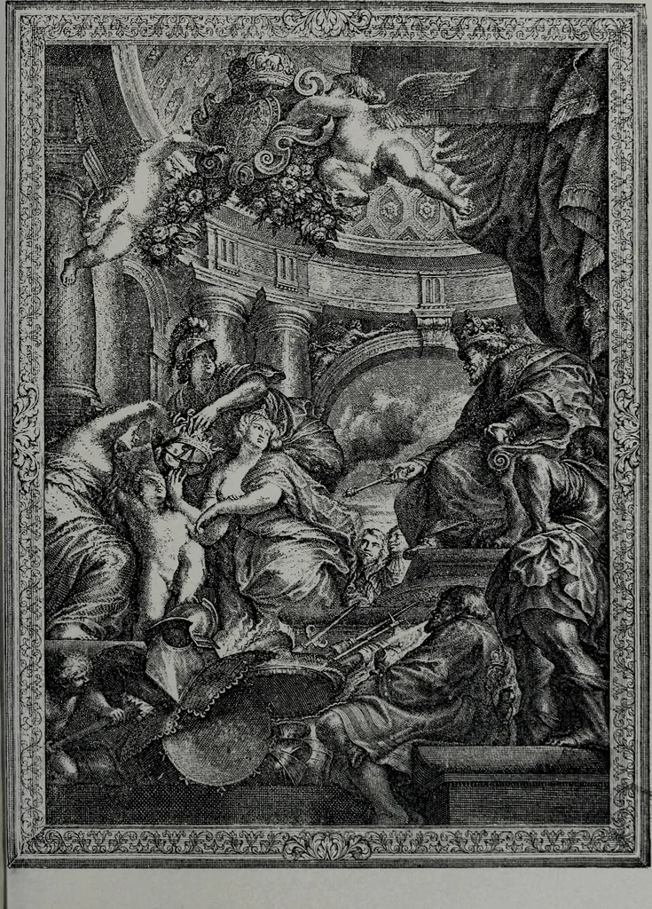 An illustration from Les plafonds; transformations progressives du XVIe au XIXe siècle, deux cent trent reproductions documentaires, 1922, leaf 112