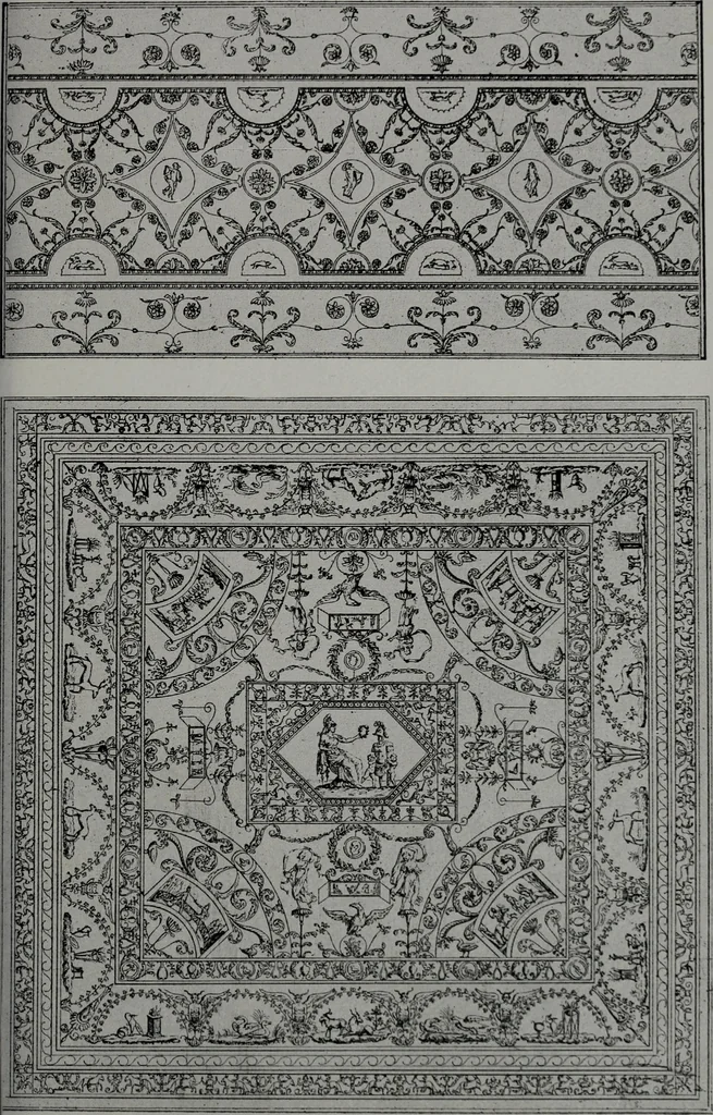 An illustration from Les plafonds; transformations progressives du XVIe au XIXe siècle, deux cent trent reproductions documentaires, 1922, leaf 126