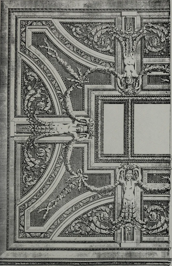 An illustration from Les plafonds; transformations progressives du XVIe au XIXe siècle, deux cent trent reproductions documentaires, 1922, leaf 134