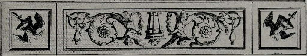 An illustration from Les plafonds; transformations progressives du XVIe au XIXe siècle, deux cent trent reproductions documentaires, 1922, leaf 144