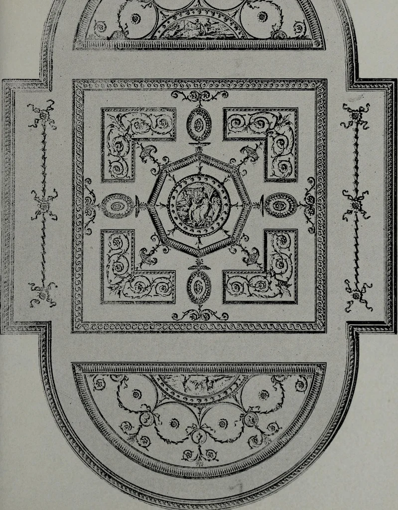 An illustration from Les plafonds; transformations progressives du XVIe au XIXe siècle, deux cent trent reproductions documentaires, 1922, leaf 152