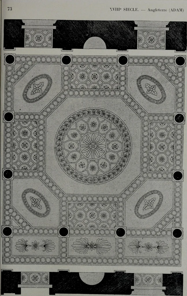 An illustration from Les plafonds; transformations progressives du XVIe au XIXe siècle, deux cent trent reproductions documentaires, 1922, leaf 156