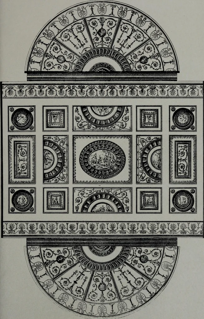 An illustration from Les plafonds; transformations progressives du XVIe au XIXe siècle, deux cent trent reproductions documentaires, 1922, leaf 166
