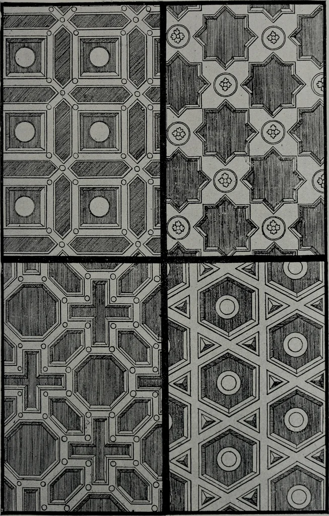 An illustration from Les plafonds; transformations progressives du XVIe au XIXe siècle, deux cent trent reproductions documentaires, 1922, leaf 22
