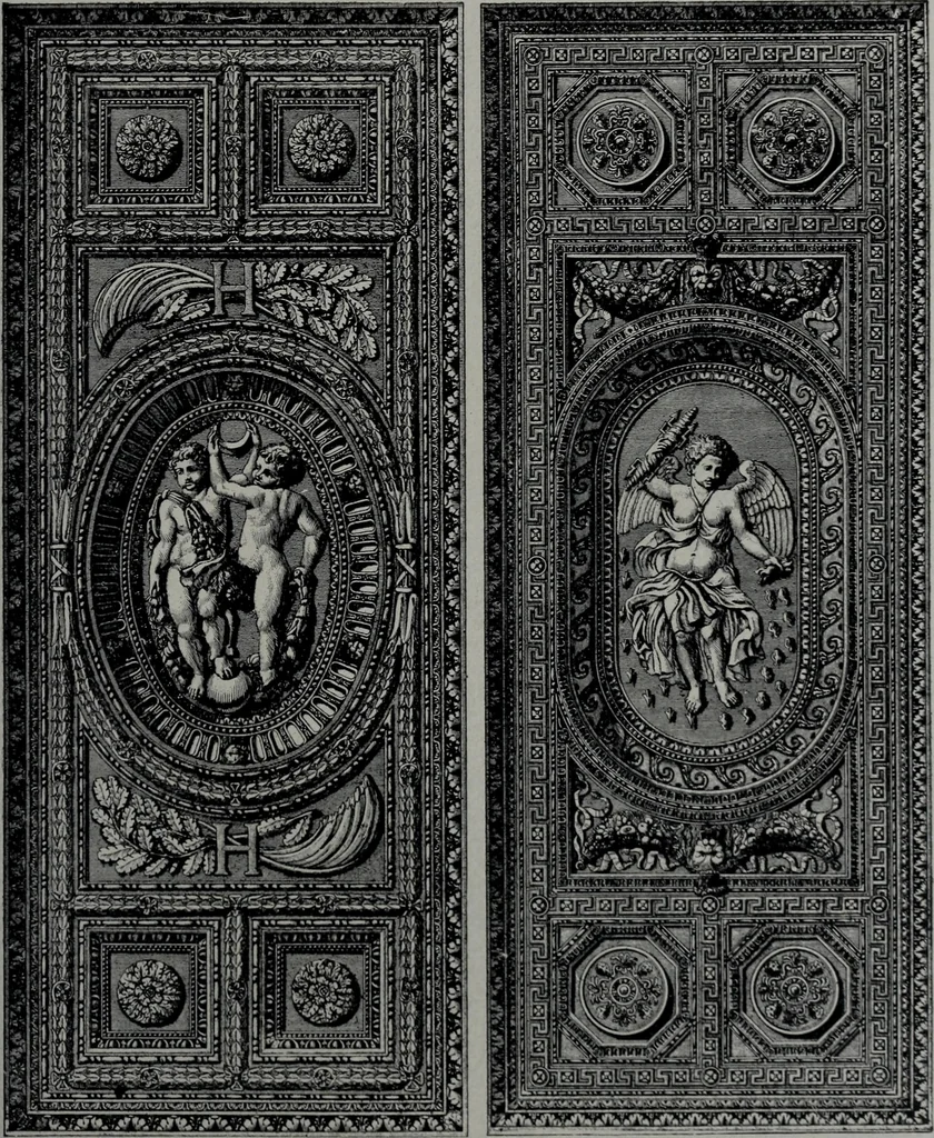 An illustration from Les plafonds; transformations progressives du XVIe au XIXe siècle, deux cent trent reproductions documentaires, 1922, leaf 26