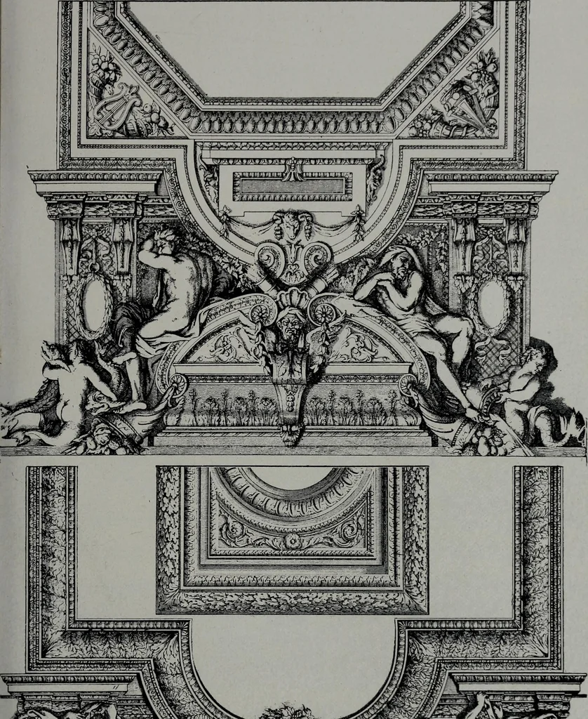 An illustration from Les plafonds; transformations progressives du XVIe au XIXe siècle, deux cent trent reproductions documentaires, 1922, leaf 30