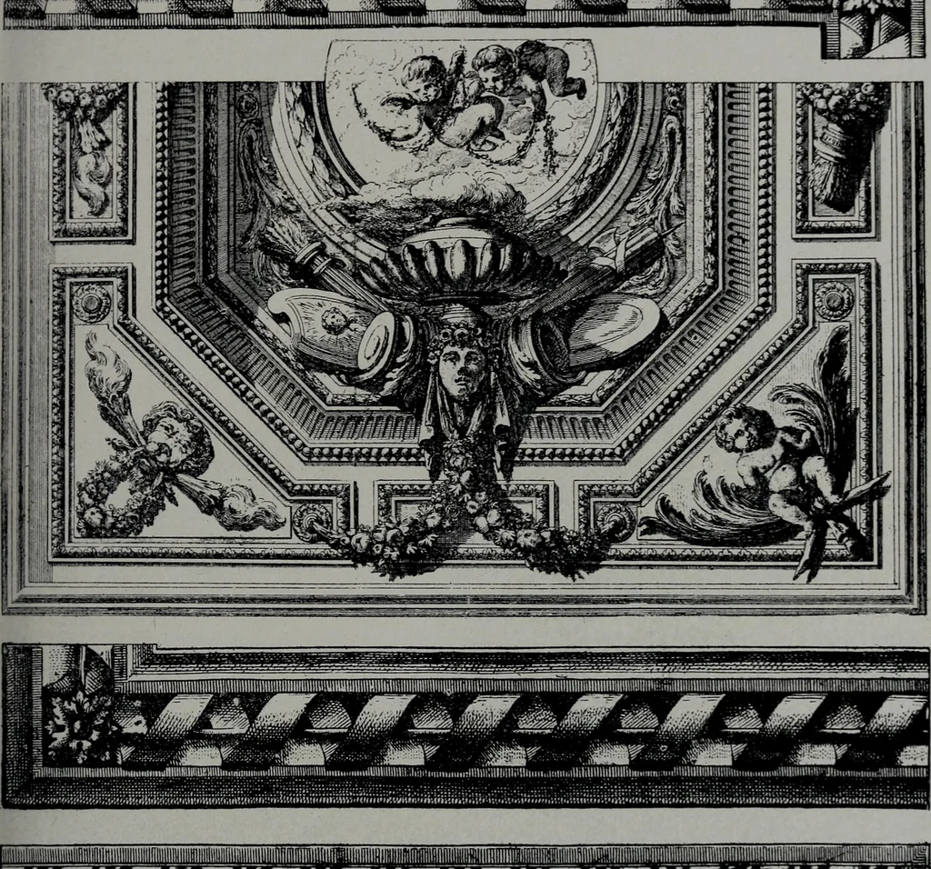 An illustration from Les plafonds; transformations progressives du XVIe au XIXe siècle, deux cent trent reproductions documentaires, 1922, leaf 32