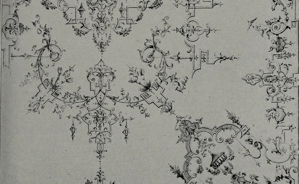 An illustration from Les plafonds; transformations progressives du XVIe au XIXe siècle, deux cent trent reproductions documentaires, 1922, leaf 66