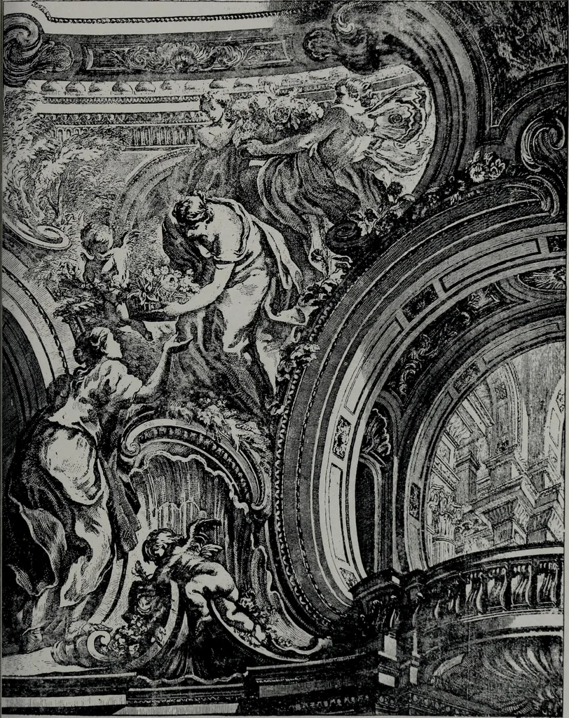An illustration from Les plafonds; transformations progressives du XVIe au XIXe siècle, deux cent trent reproductions documentaires, 1922, leaf 70