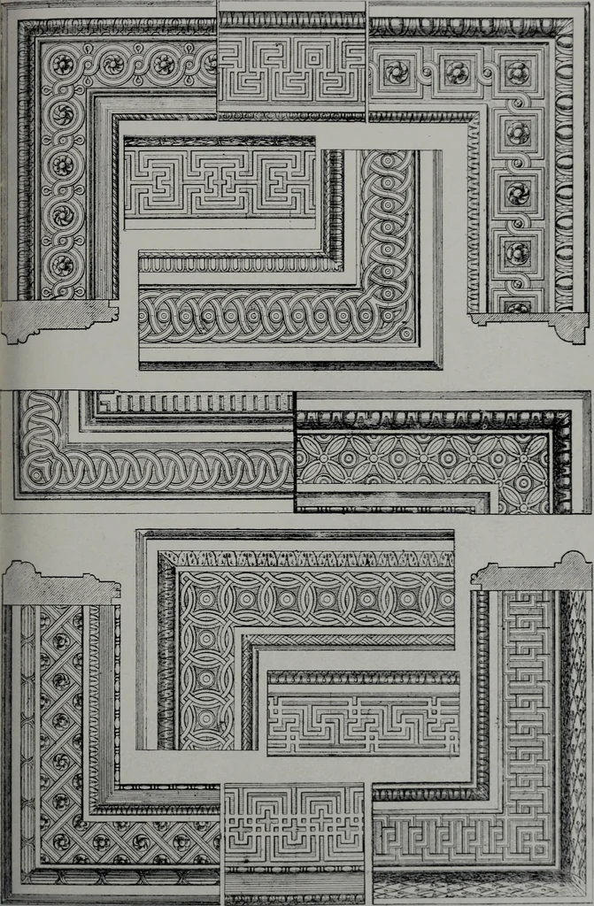 An illustration from Les plafonds; transformations progressives du XVIe au XIXe siècle, deux cent trent reproductions documentaires, 1922, leaf 74