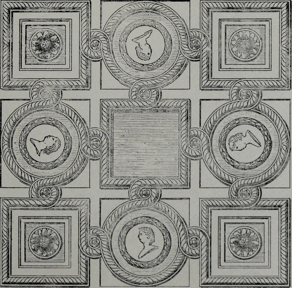 An illustration from Les plafonds; transformations progressives du XVIe au XIXe siècle, deux cent trent reproductions documentaires, 1922, leaf 76