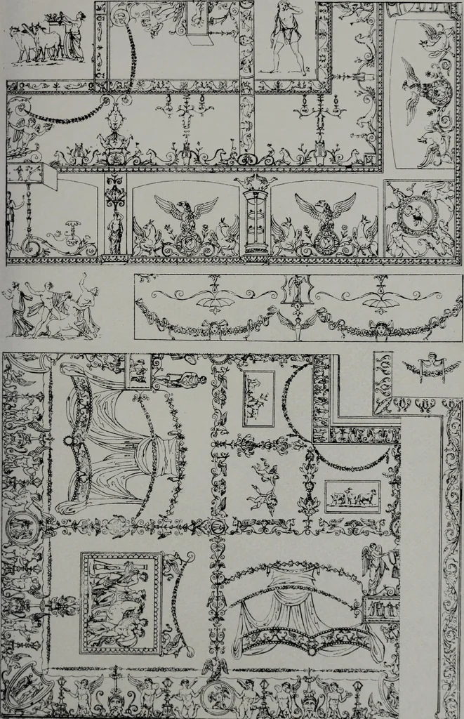 An illustration from Les plafonds; transformations progressives du XVIe au XIXe siècle, deux cent trent reproductions documentaires, 1922, leaf 82