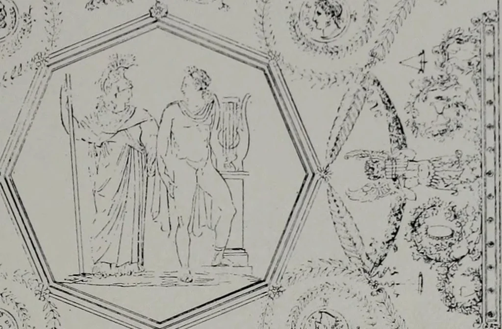 An illustration from Les plafonds; transformations progressives du XVIe au XIXe siècle, deux cent trent reproductions documentaires, 1922, leaf 86