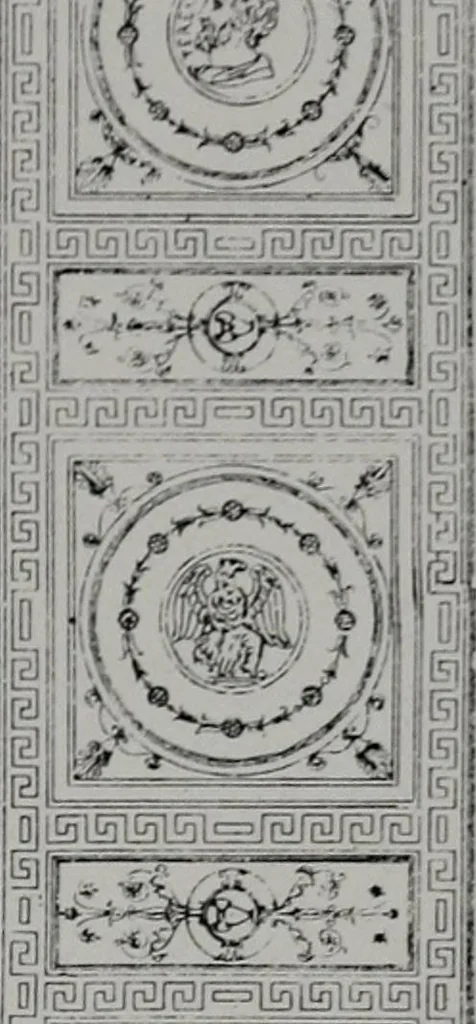 An illustration from Les plafonds; transformations progressives du XVIe au XIXe siècle, deux cent trent reproductions documentaires, 1922, leaf 86