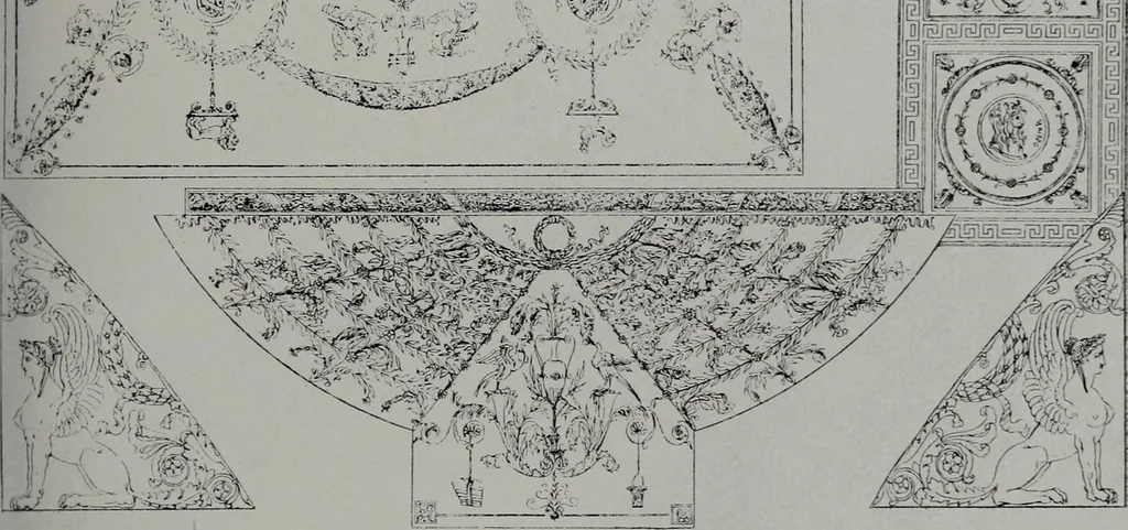 An illustration from Les plafonds; transformations progressives du XVIe au XIXe siècle, deux cent trent reproductions documentaires, 1922, leaf 86