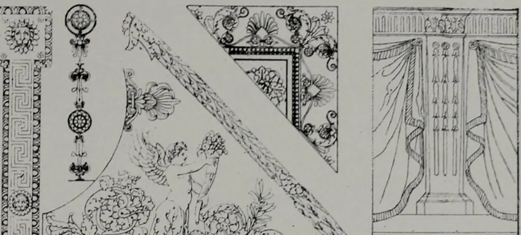 An illustration from Les plafonds; transformations progressives du XVIe au XIXe siècle, deux cent trent reproductions documentaires, 1922, leaf 92