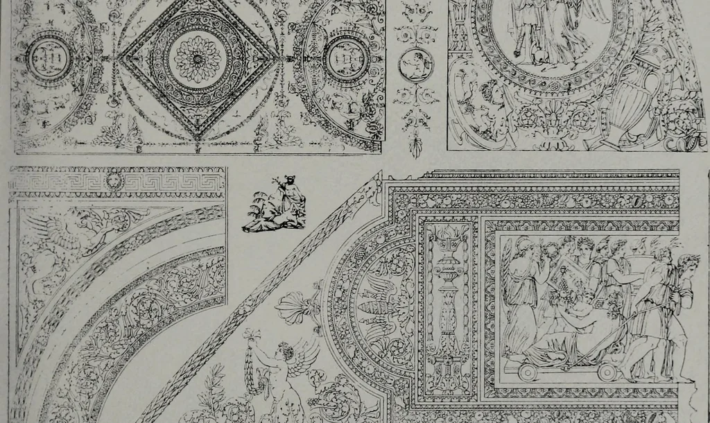 An illustration from Les plafonds; transformations progressives du XVIe au XIXe siècle, deux cent trent reproductions documentaires, 1922, leaf 92