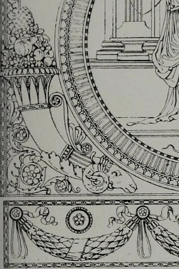 An illustration from Les plafonds; transformations progressives du XVIe au XIXe siècle, deux cent trent reproductions documentaires, 1922, leaf 96