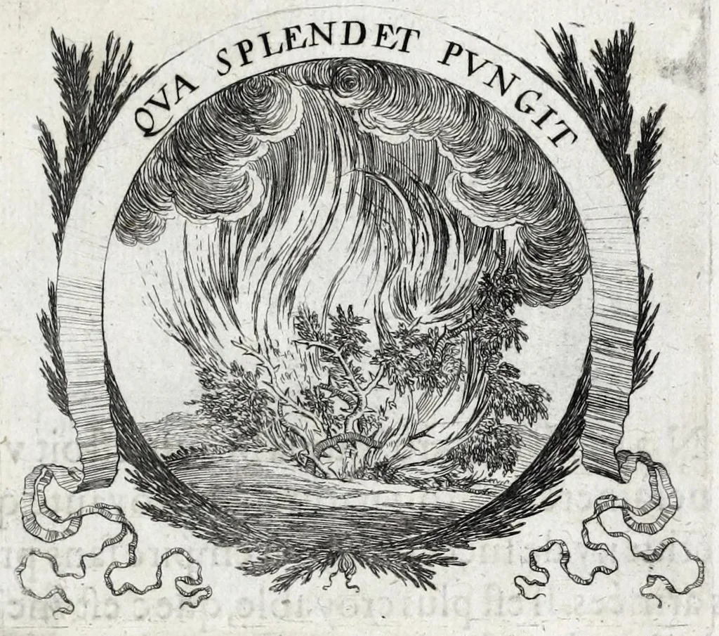 An illustration from Les poesies du P. Pierre Le Moine, de la Compagnie de Iesus, 1650, leaf 101