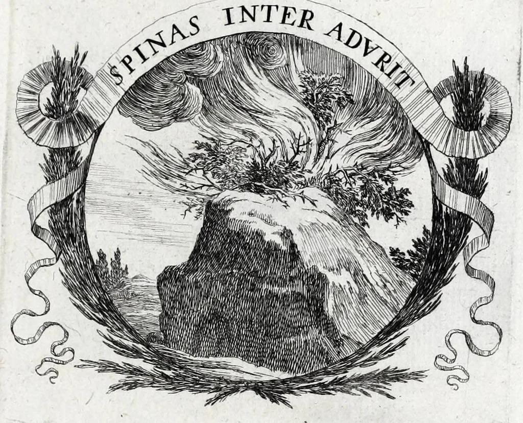 An illustration from Les poesies du P. Pierre Le Moine, de la Compagnie de Iesus, 1650, leaf 109