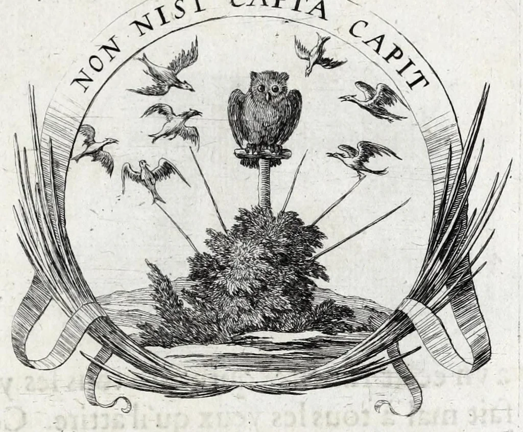 An illustration from Les poesies du P. Pierre Le Moine, de la Compagnie de Iesus, 1650, leaf 119