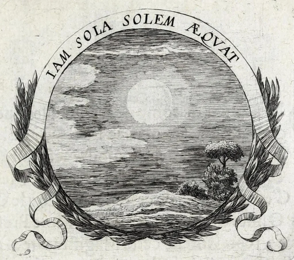 An illustration from Les poesies du P. Pierre Le Moine, de la Compagnie de Iesus, 1650, leaf 15