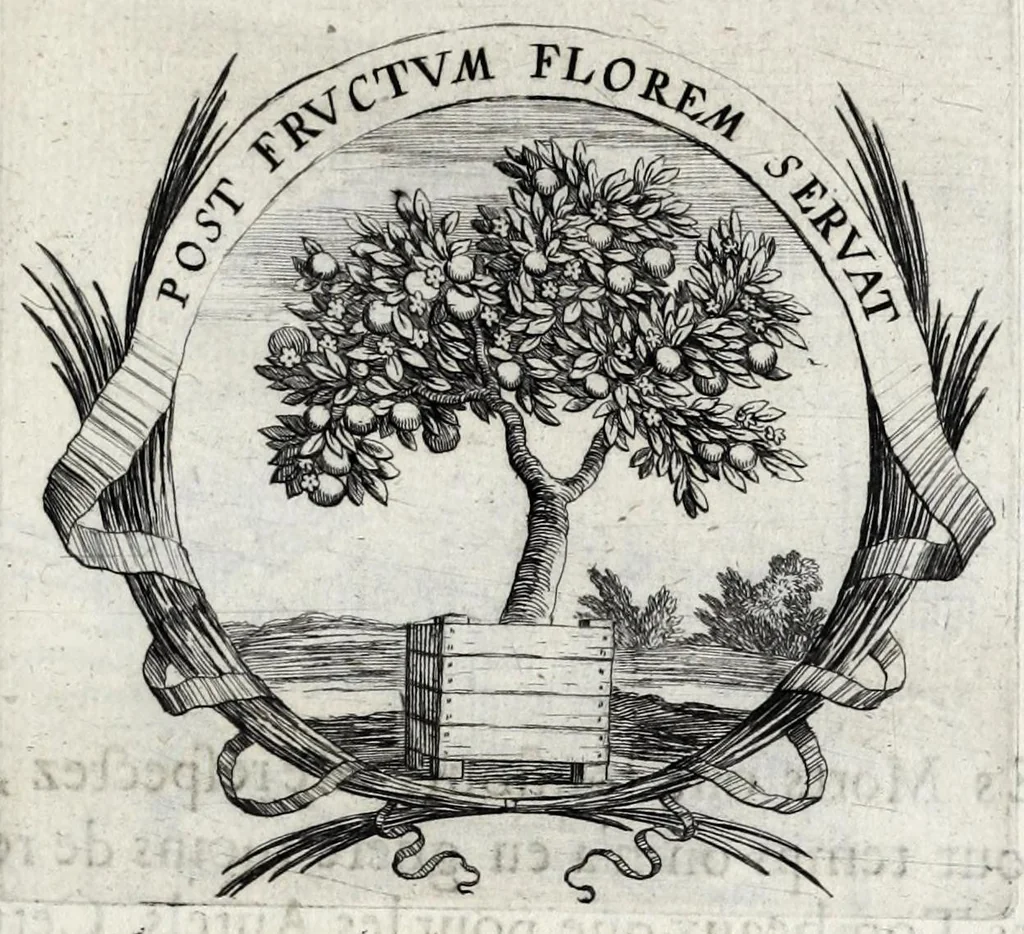 An illustration from Les poesies du P. Pierre Le Moine, de la Compagnie de Iesus, 1650, leaf 25