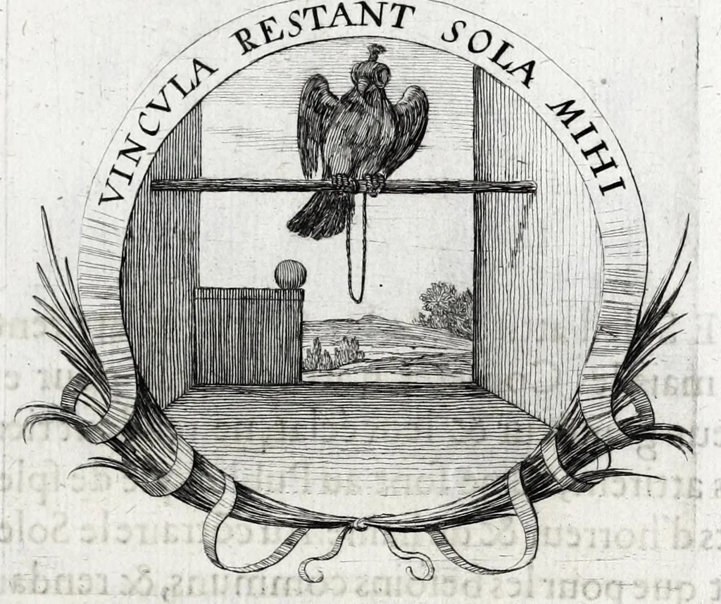 An illustration from Les poesies du P. Pierre Le Moine, de la Compagnie de Iesus, 1650, leaf 35