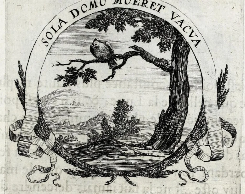 An illustration from Les poesies du P. Pierre Le Moine, de la Compagnie de Iesus, 1650, leaf 45