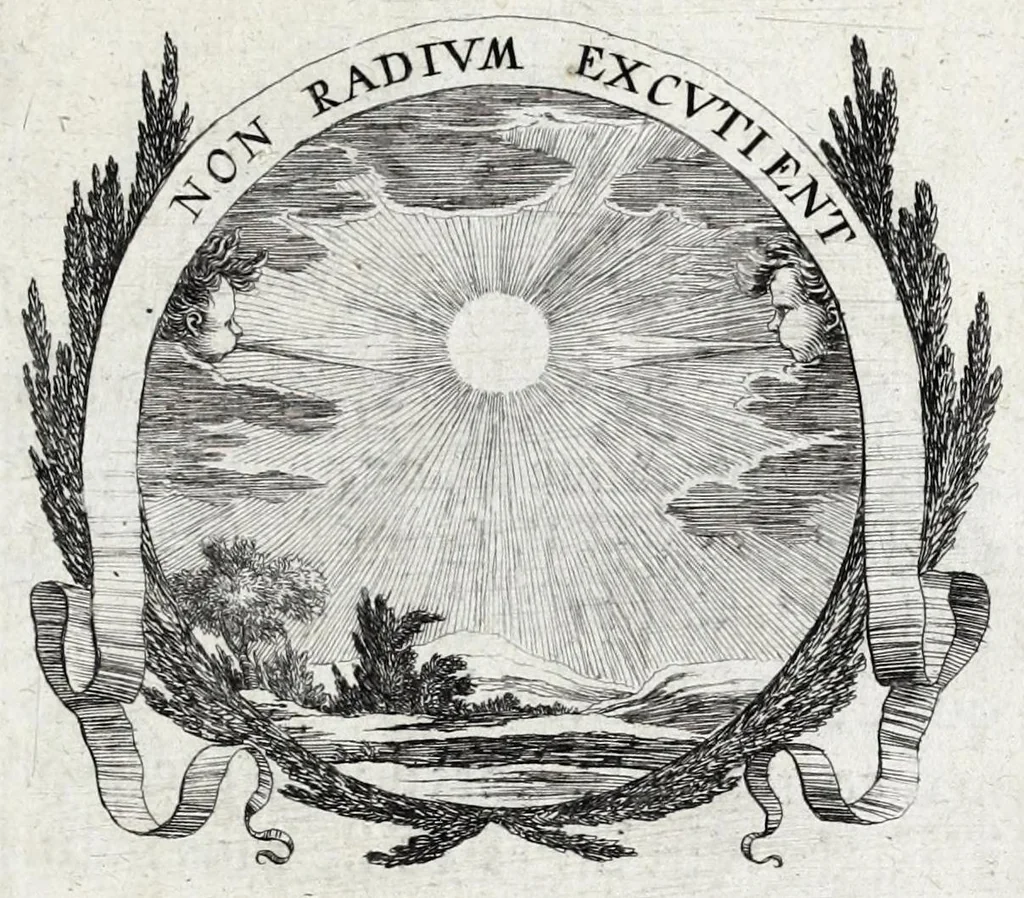 An illustration from Les poesies du P. Pierre Le Moine, de la Compagnie de Iesus, 1650, leaf 59